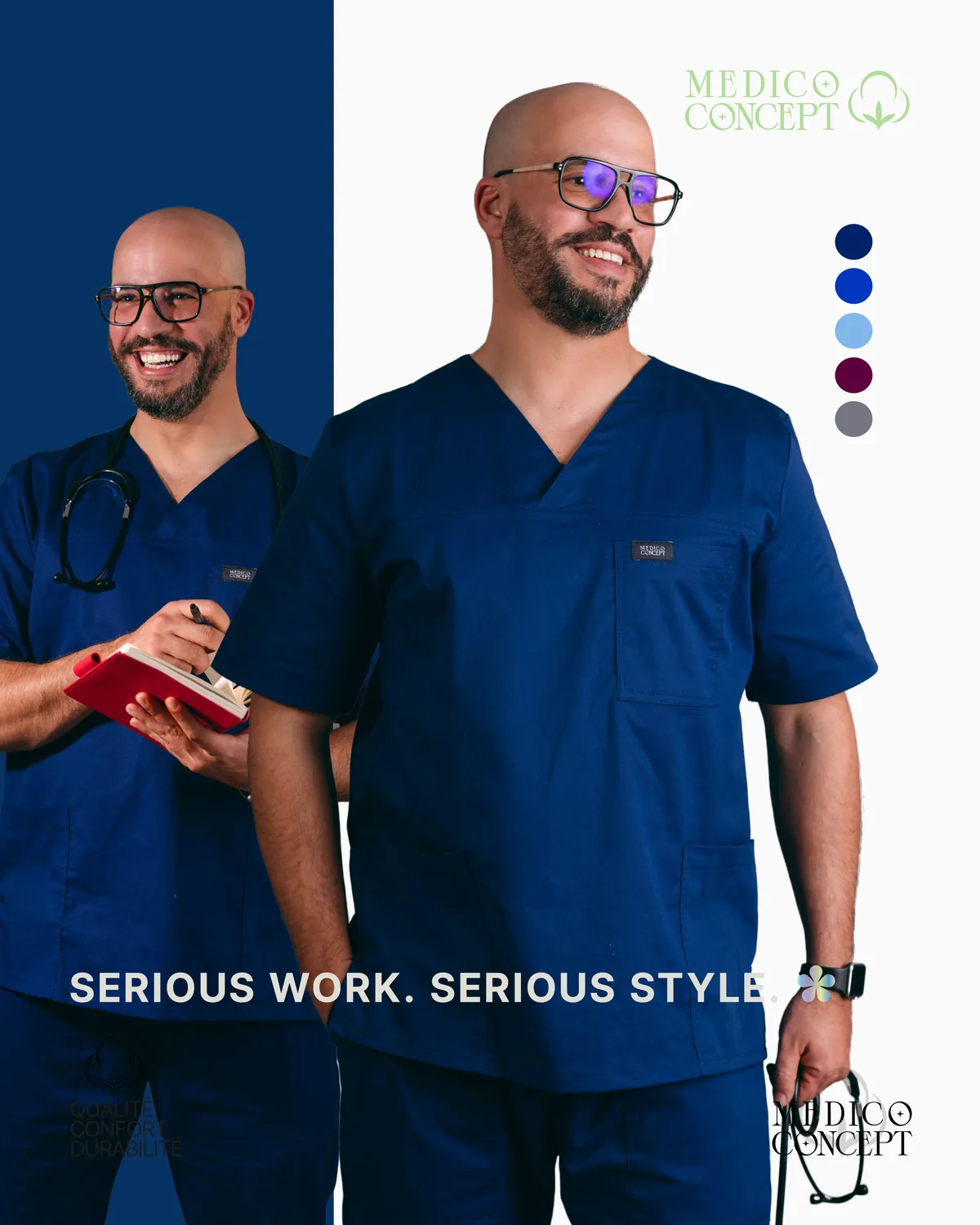 Équipe en tenues Médico Concept